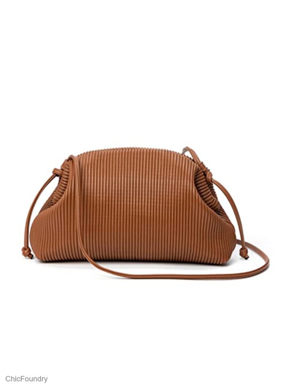 Soft Vegan Leather Clutch Crossbody Bag with Adjustable Strap